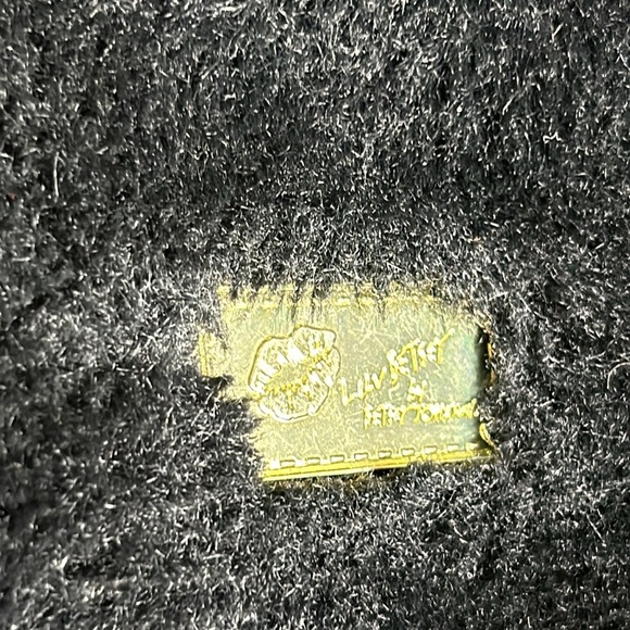 Betsey Johnson Plush Hooded Black Faux Fur Panda Hoodie Convertible Backpack - Picture 4 of 14